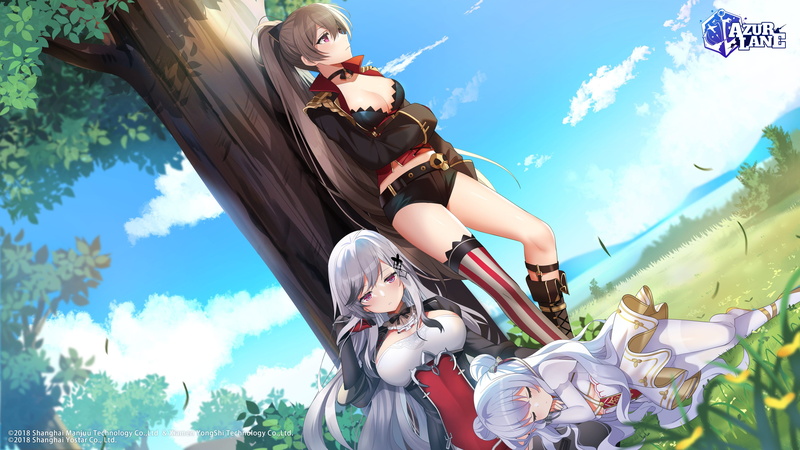 Le Malin (Azur Lane), 4K, anime girls, Azur Lane, Dunkerque (Azur Lane), anime, pantyhose, jean bart (azur lane)