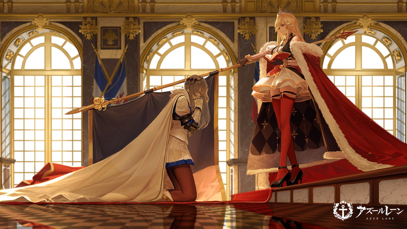anime girls, anime, pantyhose, Saint Louis (Azur Lane), 4K, stockings, Richelieu (Azur Lane), Dishwasher1910, Azur Lane