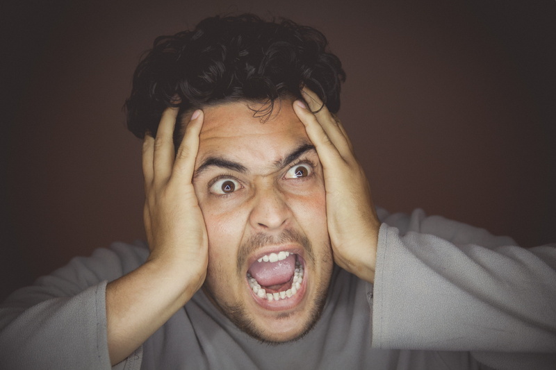 young adult, studio, scream, human face, fun, shouting, men, portrait, led, emotion, inside portrait, funny, close-up, emotional stress, anger, headshot