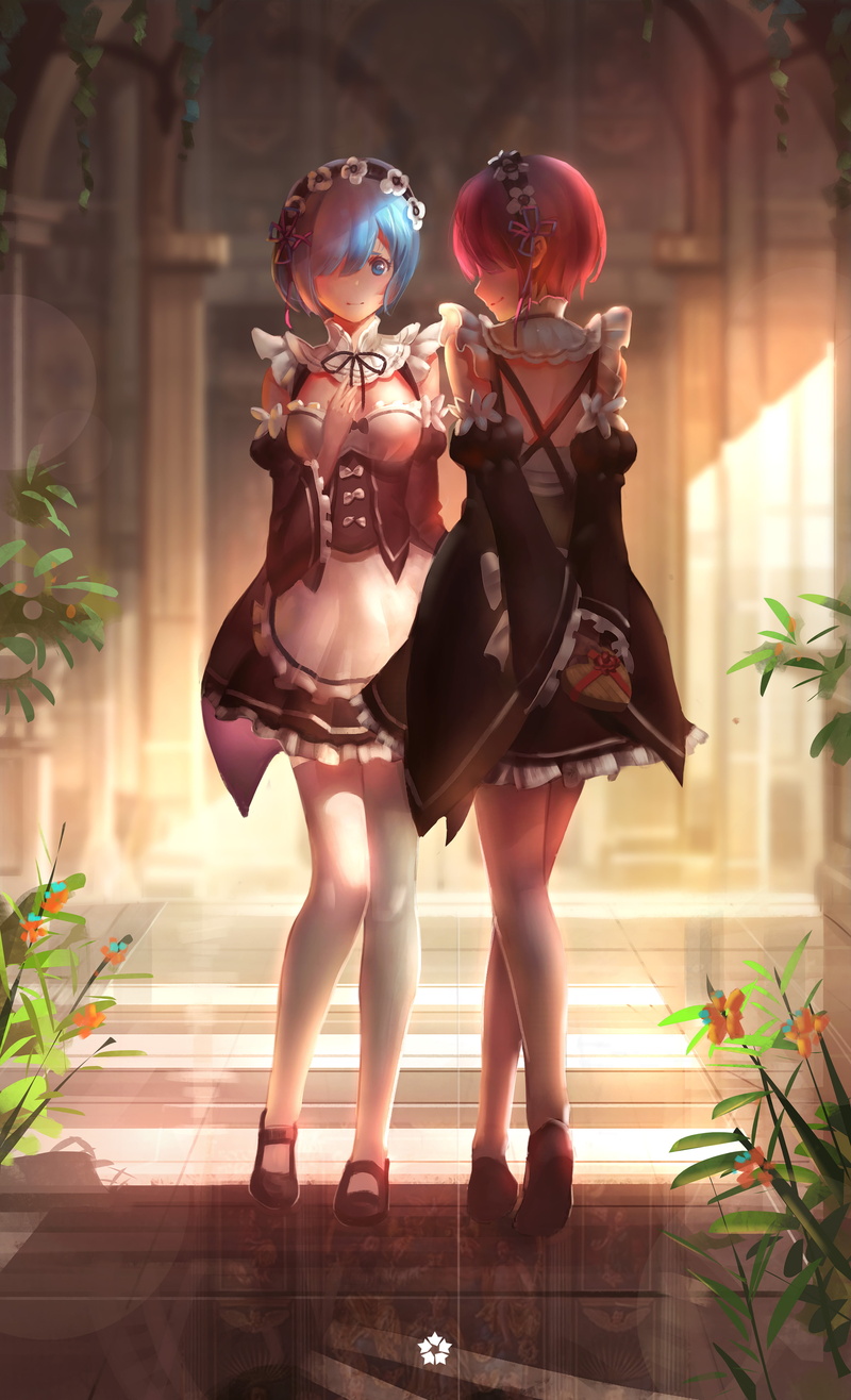 T5, 4K, Ram (Re: Zero), anime girls, portrait display, Re:Zero Kara Hajimeru Isekai Seikatsu, Rem (Re: Zero)