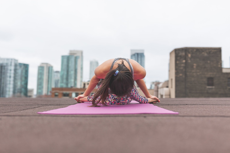 Health, one person, exercise mat, relaxation, young women, city, photo, effort, Pink, Yoga, Fitness, shoelace, adult, architecture, pose, outdoors, Women