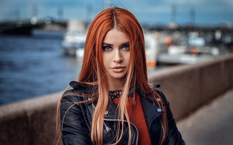 2K, redhead, look, red, long hair, Dana Bounty, Hakan Erenler, promenade