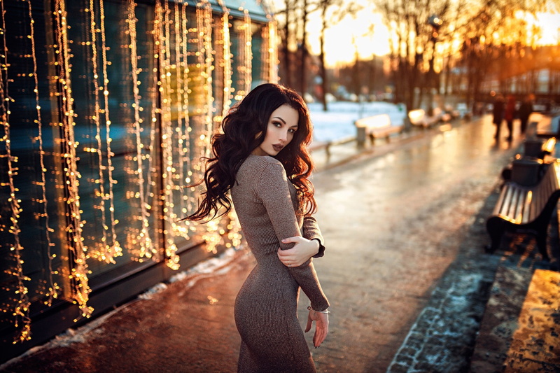 pose, 2K, Margarita Ailing, Hakan Erenler, dress, figure, Park