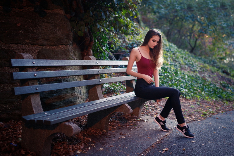 exercising, outdoors, real people, red, beautiful woman, one person, s, beauty, women outdoors, young women, model, full length, sport, sitting, contemplation