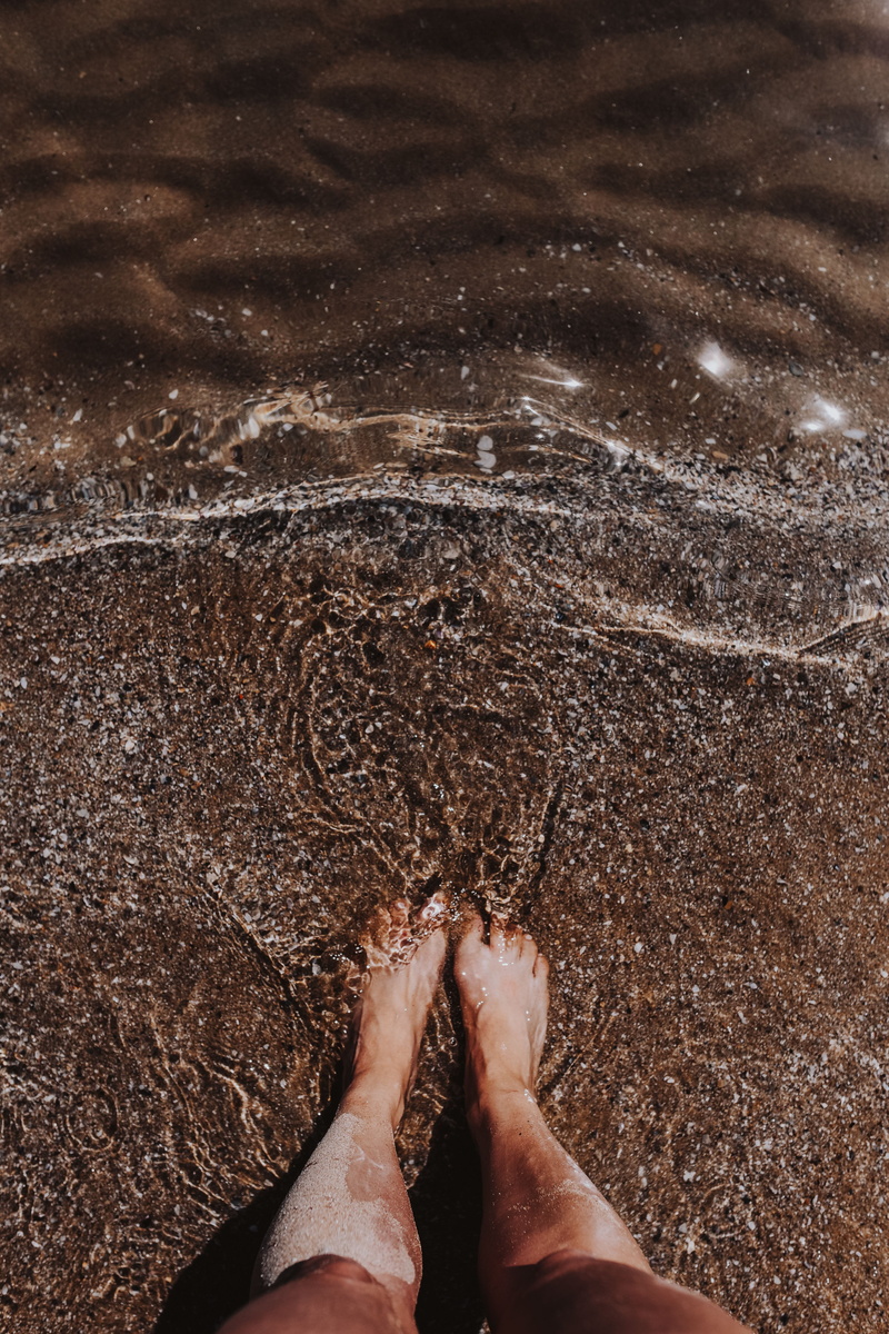 wet, human Leg, legs, directly above, toe, caucasian, Female, from above, body part, vacation, mud, real people, relaxation, vacations, above, sea, nature
