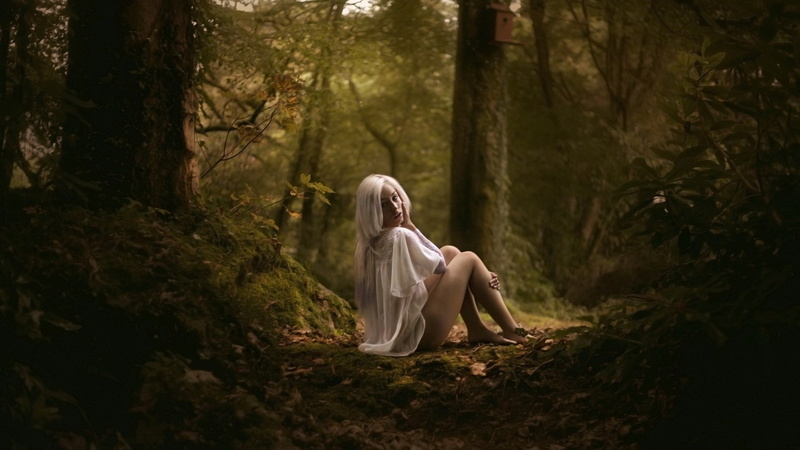 woodland, adult, women, day, beautiful woman, land, newlywed, full length, fashion, girl for  1920x1080, forest, young women, dress, 1080P, one person
