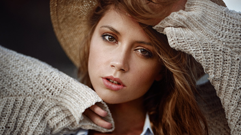 Georgy Chernyadyev, adult, beauty, clothing, close-up, 1080P, hairstyle, beautiful woman, model, face, portrait, teenager, women, looking, Ksenia Kokoreva