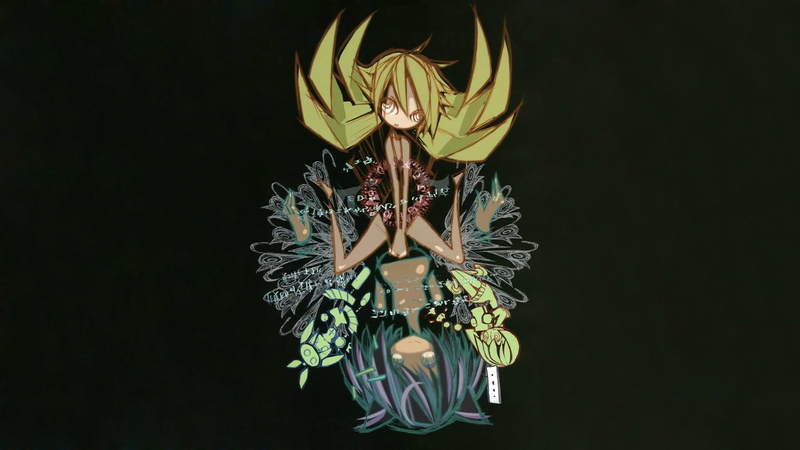 flower head, no people, petal, cut out, blonde, growth, studio shot, close-up, digital composite, freshness, Monogatari Series, Oshino Shinobu, long hair