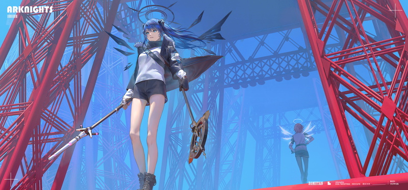 4K, anime girls, Homutan, Exusiai (Arknights), Mostima (Arknights), Arknights, anime