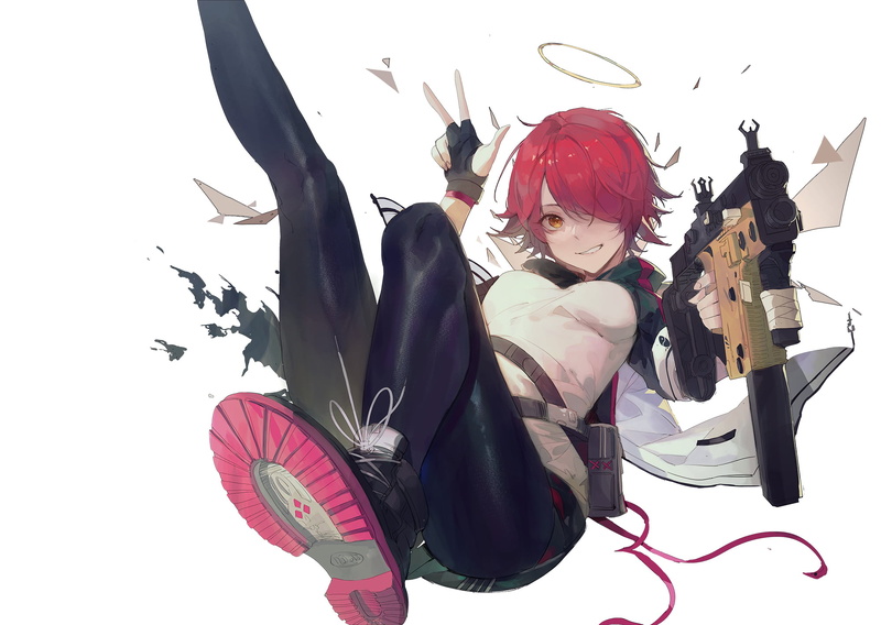 anime, 1080P, Kuroduki, Arknights, anime girls, Exusiai (Arknights)