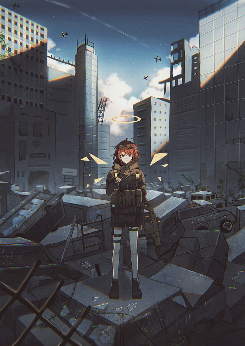 anime, Arknights, Exusiai (Arknights), anime girls, portrait display, Lococo, 720P