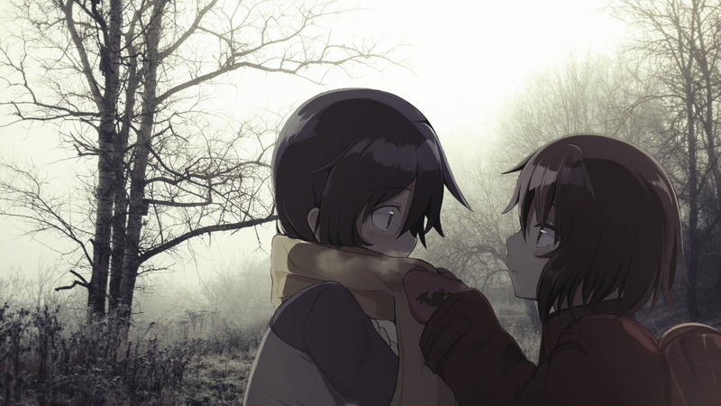 anime, togetherness, nature, 1080P, innocence, irl, males, 2D, men, real people, outdoors, land, boys, city, leisure activity, two people, warm clothing