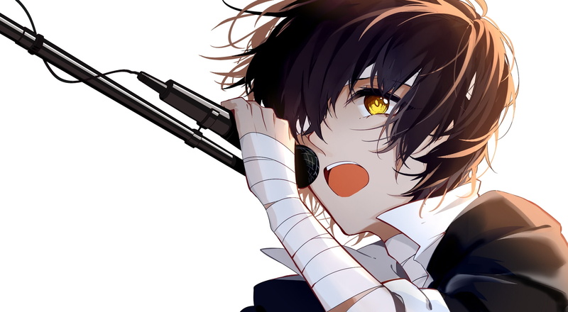 lifestyles, day, one person, sky, outdoors, dazai osamu, nature, real people, leisure activity, 1080P, long hair, teenager, clear sky, bungou stray dogs