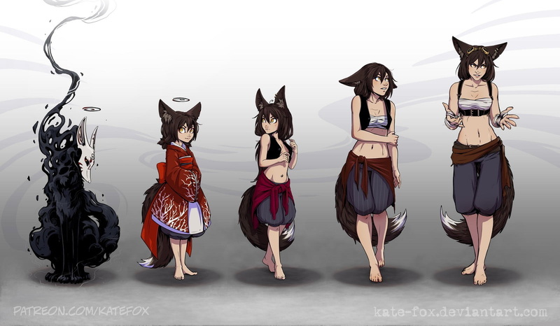 leisure activity, witch, fox girl, cat, girl, togetherness, clothing, representation, real people, women, full length, standing, pets, 720P, group of people