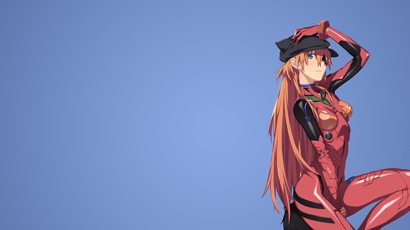 sunlight, human representation, Asuka Langley Shikinami, sky, orange color, anime girls, sunny, outdoors, eyepatches, no people, anime, male likeness, art and craft