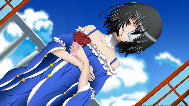 anime, Another, 1080P, eyepatches, Misaki Mei