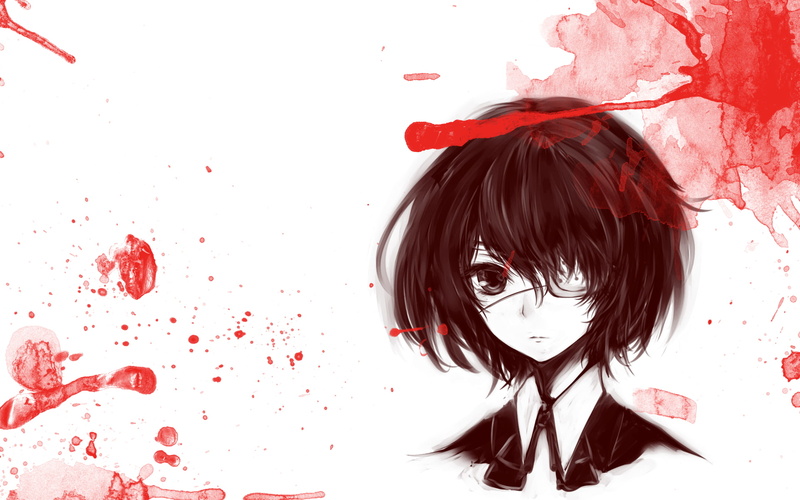 1080P, hairstyle, real people, paint, women, Misaki Mei, anime, white background, leisure activity, paint splatter, messy, red, water, blood, hair, portrait