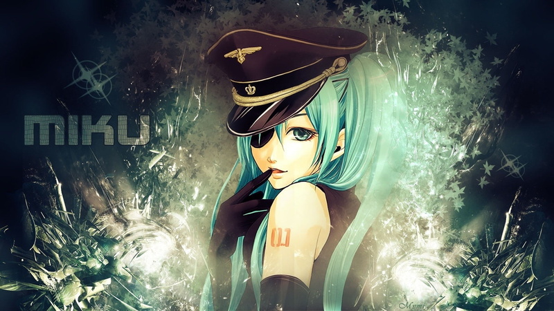 eyepatches, Hatsune Miku, blue hair, anime girls, Vocaloid, 720P, anime