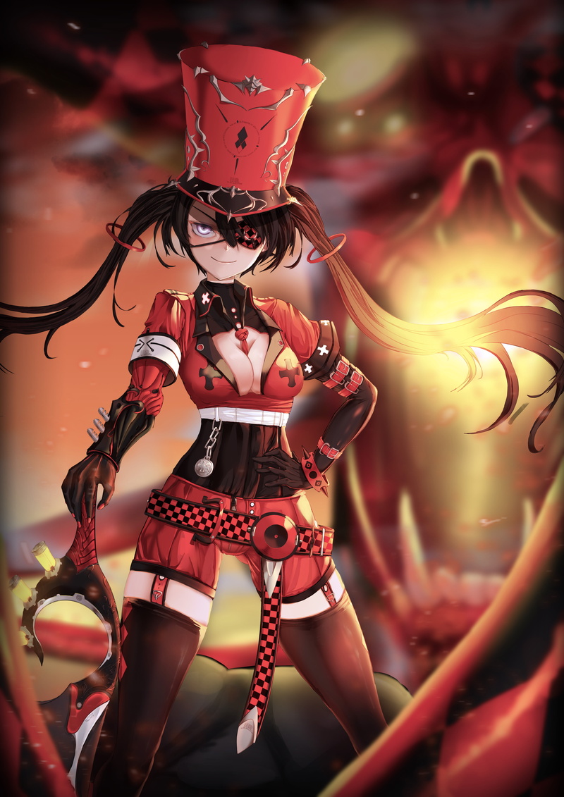 motion, nightlife, music, headwear, event, eyepatches, dancing, positive emotion, young adult, cleavage, indoors, thigh-highs, arts culture and entertainment