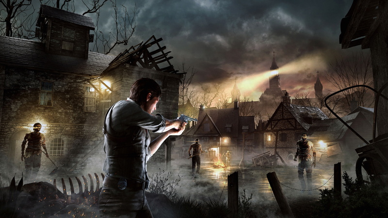 Clouds, Character, Gun, Light, Bethesda Softworks, Horror, Sebastian Castellanos, Home, Tango Gameworks, Weapons, Obsessed, the Evil Within, 4K