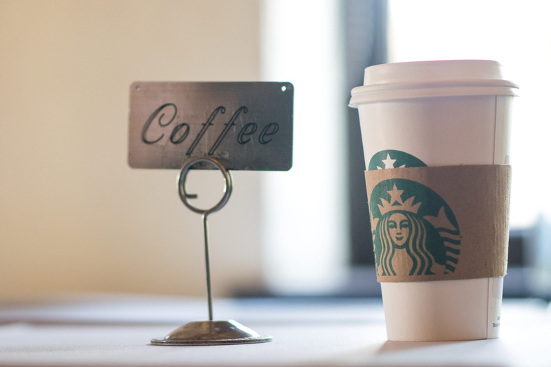 cup, text, indoors, caffine, food and drink, metal, mug, coffee, aestheic, selective focus, starbucks, close-up, day, coffee cup, publication, creativity