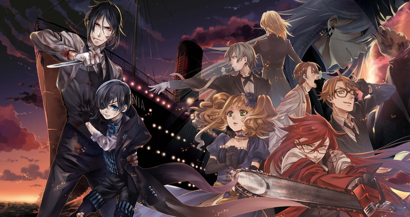 Elizabeth Midford, Snake (Black Butler), Black Butler, Sebastian Michaelis, Anime, Grell Sutcliff, characters, Undertaker (Black Butler), Ciel Phantomhive