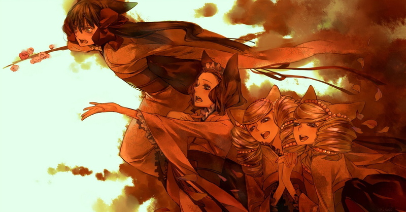 Zakuro, Otome Youkai Zakuro, Bonbori and Hozuki, Anime Girls, 1080P