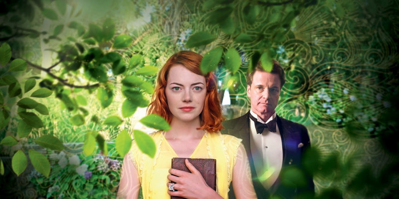 Yellow, Colin Firth, Ring, EXTENDED HD, Romance, Comedy, Film, Hair, Emma Stone, Sophie, Magic in the Moonlight, Moonlight, Face, Tuxedo, Green, FULL, Book
