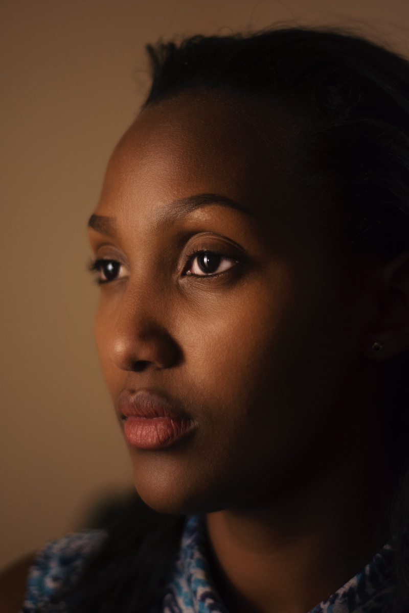lip, indoor, woman, person, female, colored background, looking, depression - sadness, eye, looking away, human face, young adult, studio shot, skin, contemplation