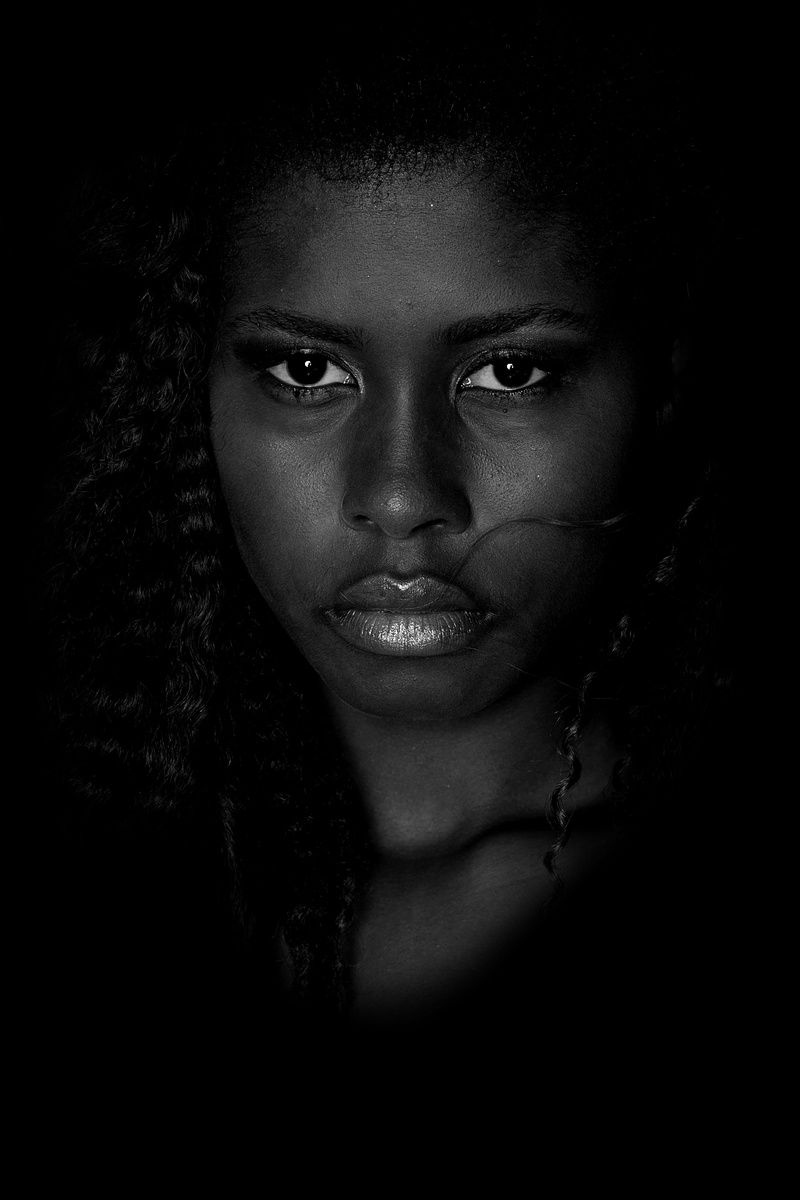 adult, looking at camera, black background, hairstyle, photography, lonely, young adult, woman, eyes, beautiful, young women, pretty, profile, looking