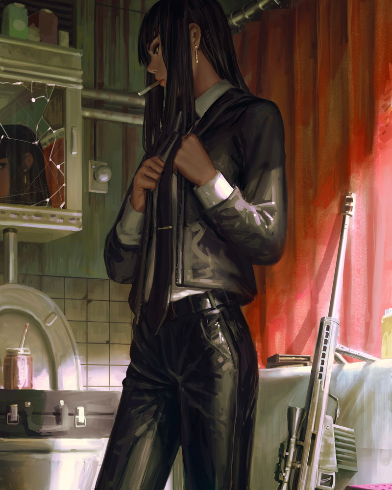 GUWEIZ, Bad guys, digital art, 4K, original characters, artwork