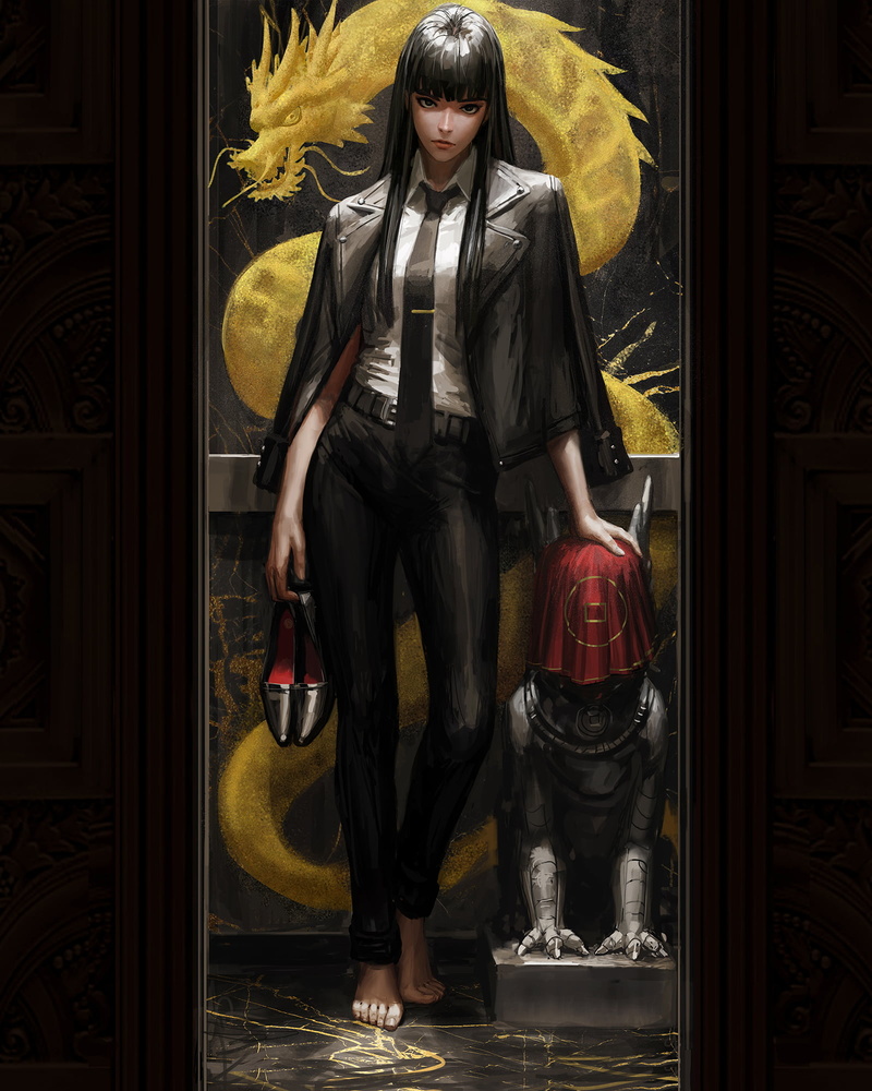 Bad guys, GUWEIZ, digital art, 1080P, women, original characters