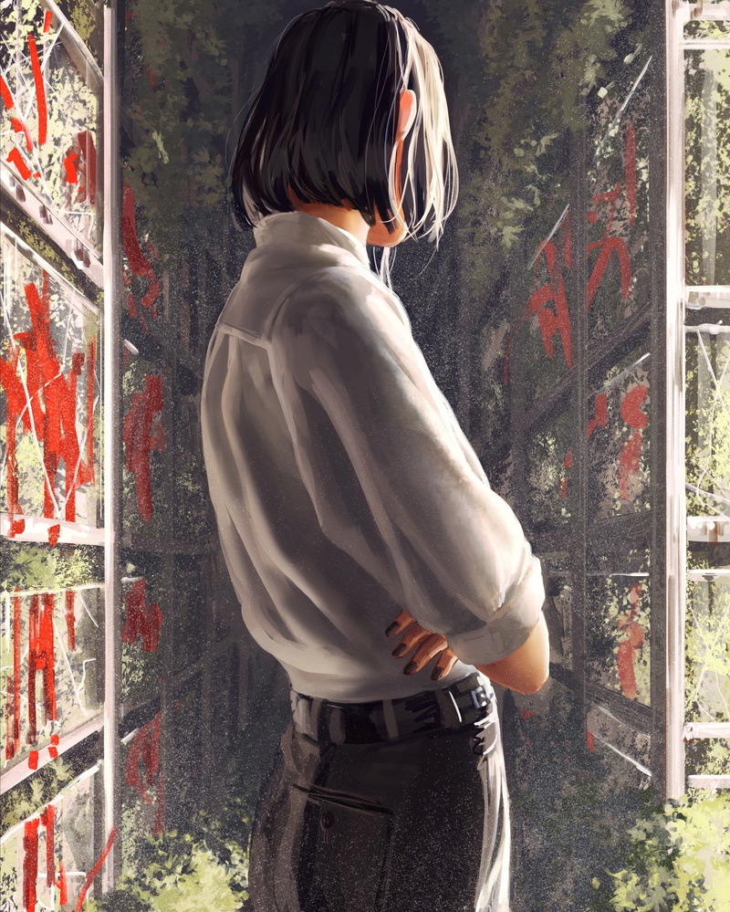 GUWEIZ, digital art, original characters, artwork, portrait, 1080P, Bad guys
