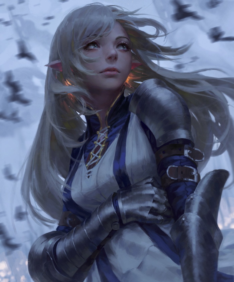 720P, warrior, digital art, artwork, GUWEIZ, drawing