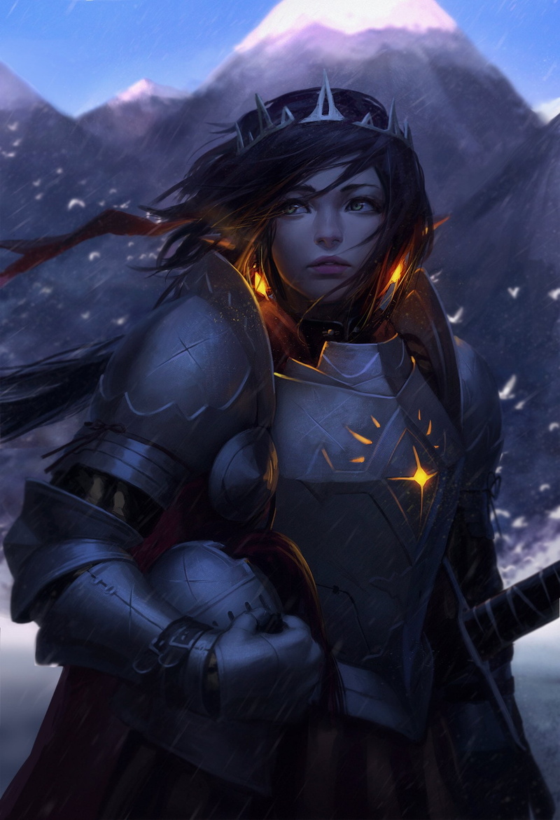 1080P, artwork, GUWEIZ, digital art, armor, warrior, drawing