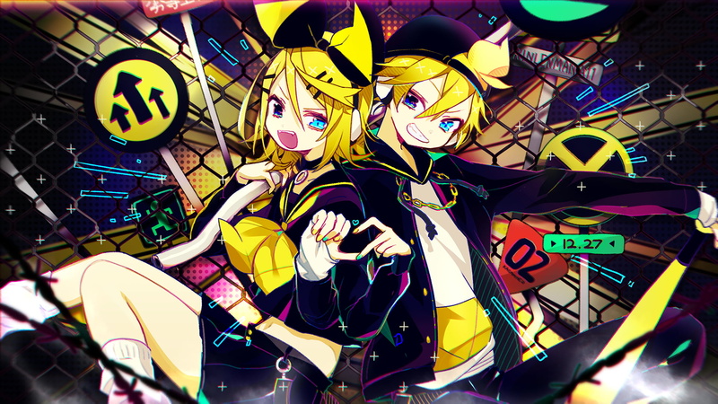 Vocaloid, Rin Kagamine, Len Kagamine, 1080P, Anime