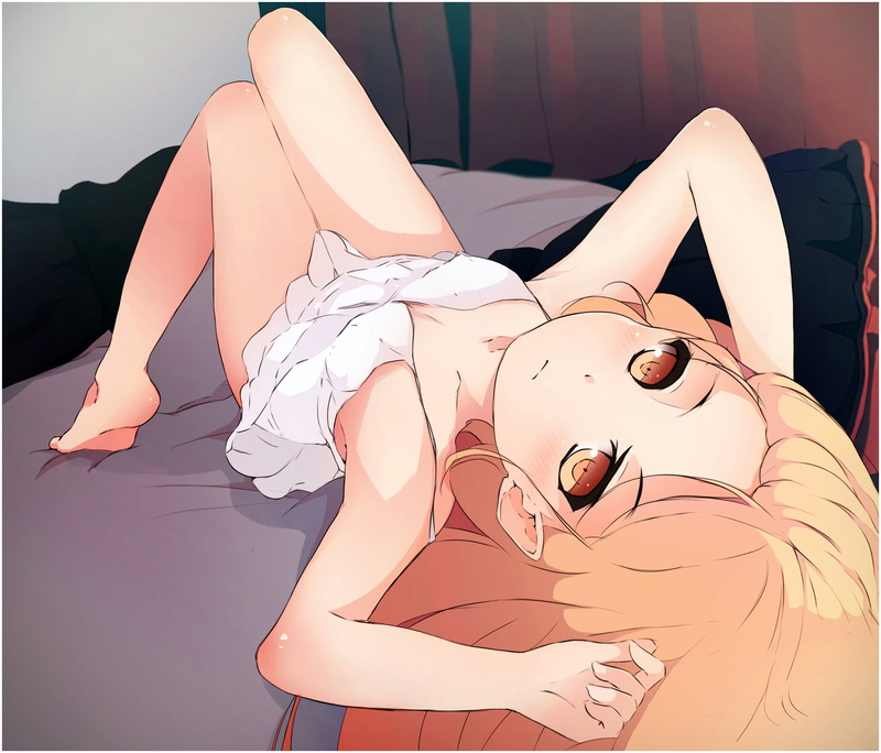 eyes, loli, tagme, barefoot, (artist), konachan, monogatari, bakemonogatari, com, summer, blonde, hair, yellow, 253829, long, (series), shinobu, oshino