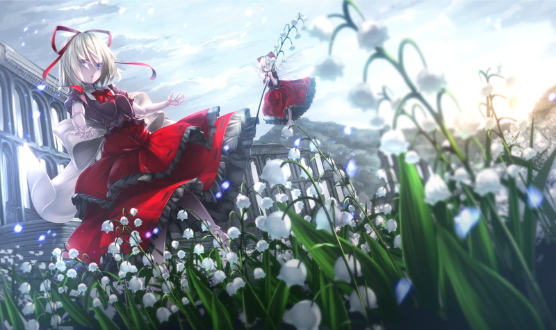 720P, plant, nature, selective focus, fragility, close-up, red dress, sky, no people, flower head, vulnerability, wings, plant part, leaf, ruin, flower