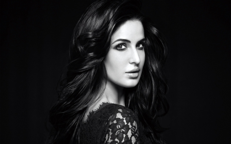 looking at camera, young adult, hair, fashion, women, one person, headshot, luxury, indian celebrities, monochrome, body part, beautiful people, black background