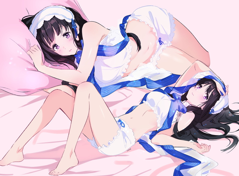 chitanda, child, signed, eyes, childhood, purple, young adult, women, relaxation, people, men, females, hyouka, navel, hair, eru, barefoot, indoors, front view