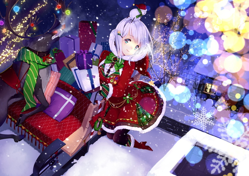 real people, decoration, male likeness, anime, snowman, christmas ornament, Christmas, holiday, nature, Santa costume, celebration, representation, snow