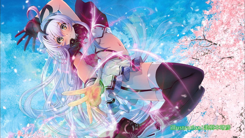swimming pool, animal wildlife, cherry blossom, Rokudenashi Majutsu Koushi to Akashic Records, blue, representation, Sistine Fibel, white hair, outdoors