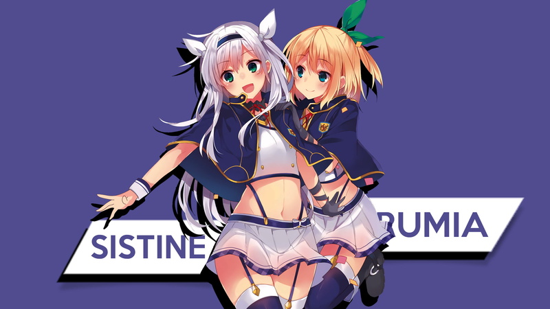 portrait, western script, Rumia Tingel, schoolgirl, blue, people, studio shot, young women, women, beautiful woman, females, anime, Sistine Fibel, emotion