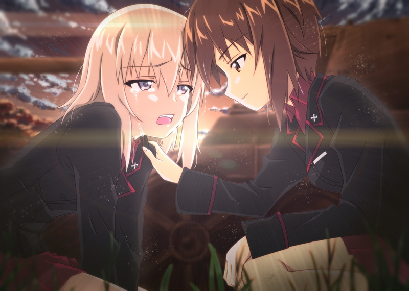 indoors, illuminated, glass - material, sale, store window, transparent, Nishizumi Maho, human representation, art and craft, consumerism, reflection, Girls und Panzer