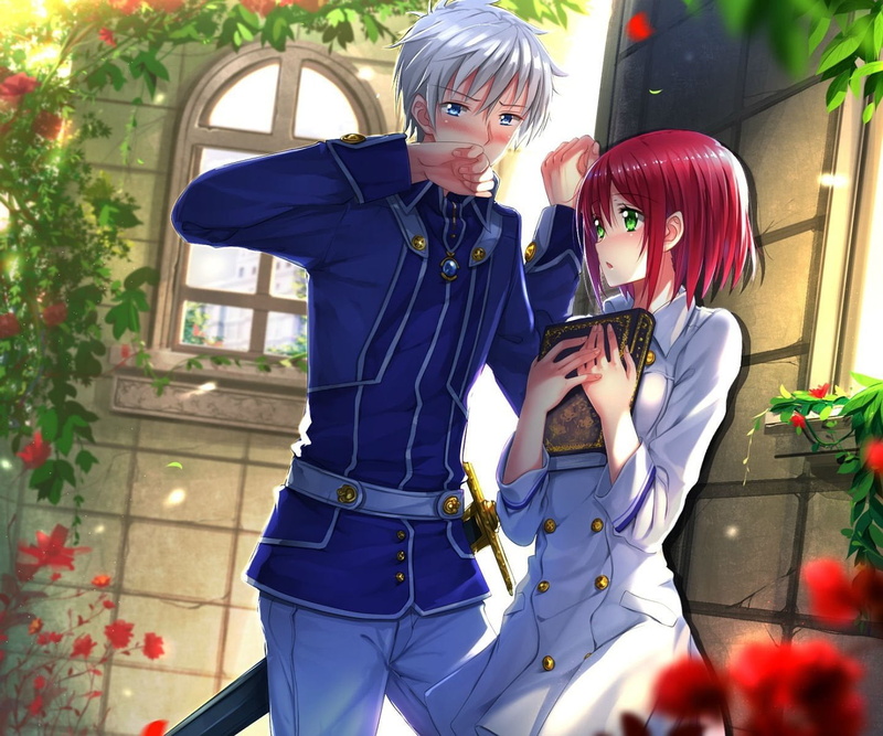 women, outdoors, real people, leisure activity, sunlight, standing, Shirayuki (Snow White With The Red Hair), nature, people, Anime, front view, Zen Wistalia Clarines