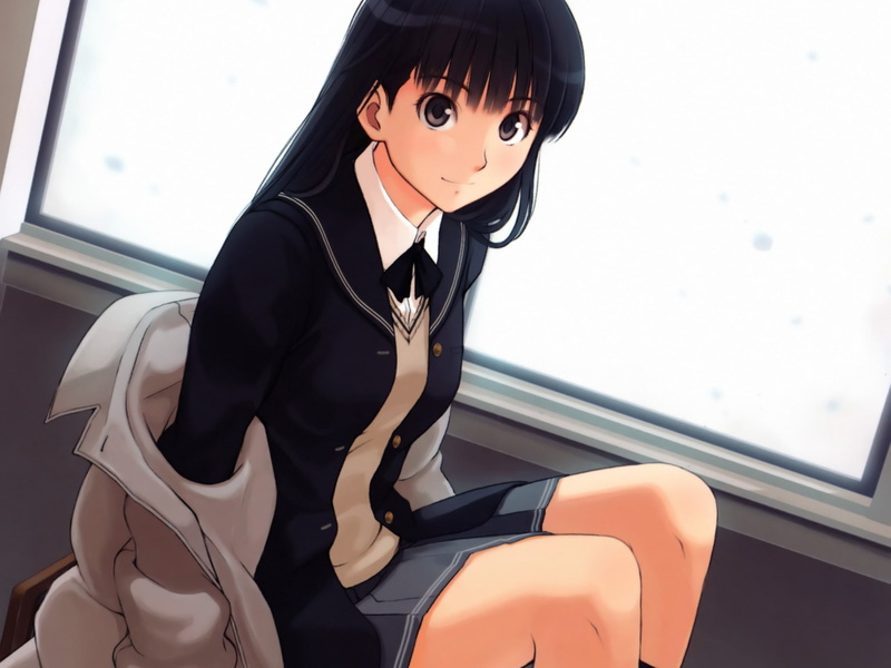 hair, eyes, kisai, amagami, tsukasa, ayatsuji, takayama, long, seifuku, gray, black, 1080P