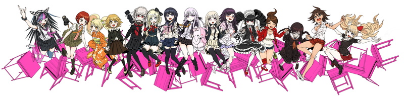 haruaki, maizono, mikan, aoi, ibuki, mahiru, 5K, tsumiki, fukawa, sayaka, koizumi, chiaki, nanami, asahina, dangan ronpa, mioda, katou, group, touko