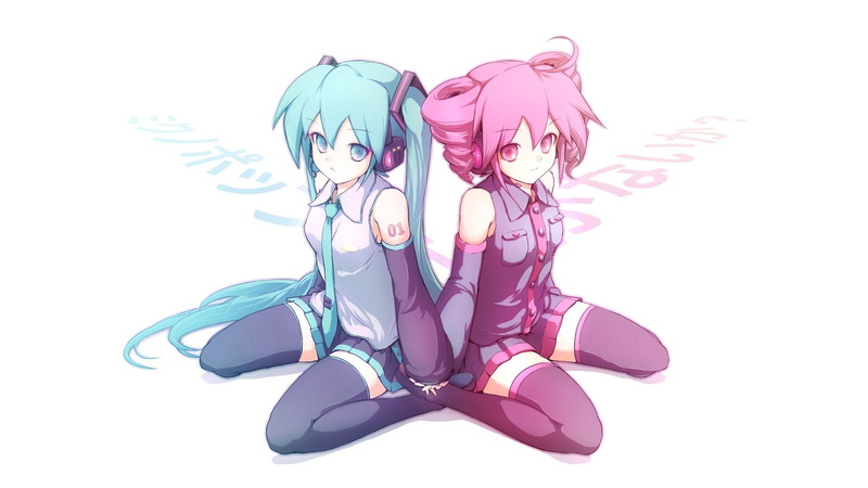 Anime, Hatsune Miku, Kasane Teto, Utau, Vocaloid, 1080P, Crossover