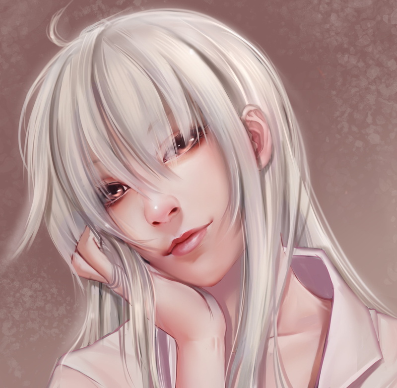 long hair, Haiyore! Nyaruko-san, 1080P, brown eyes, gray hair, Nyaruko, anime girls