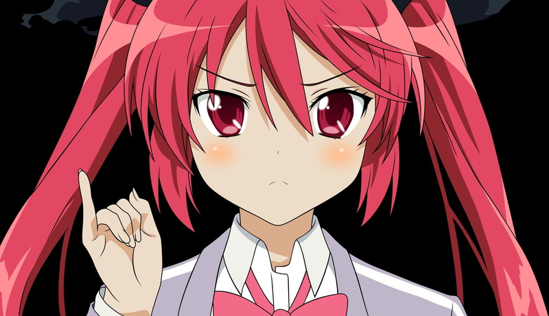 transparent, kuuko, nyaruko san, 2K, vectors, nyaruko, twintails, girls, cthugha, anime, haiyore, red